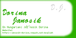 dorina janosik business card